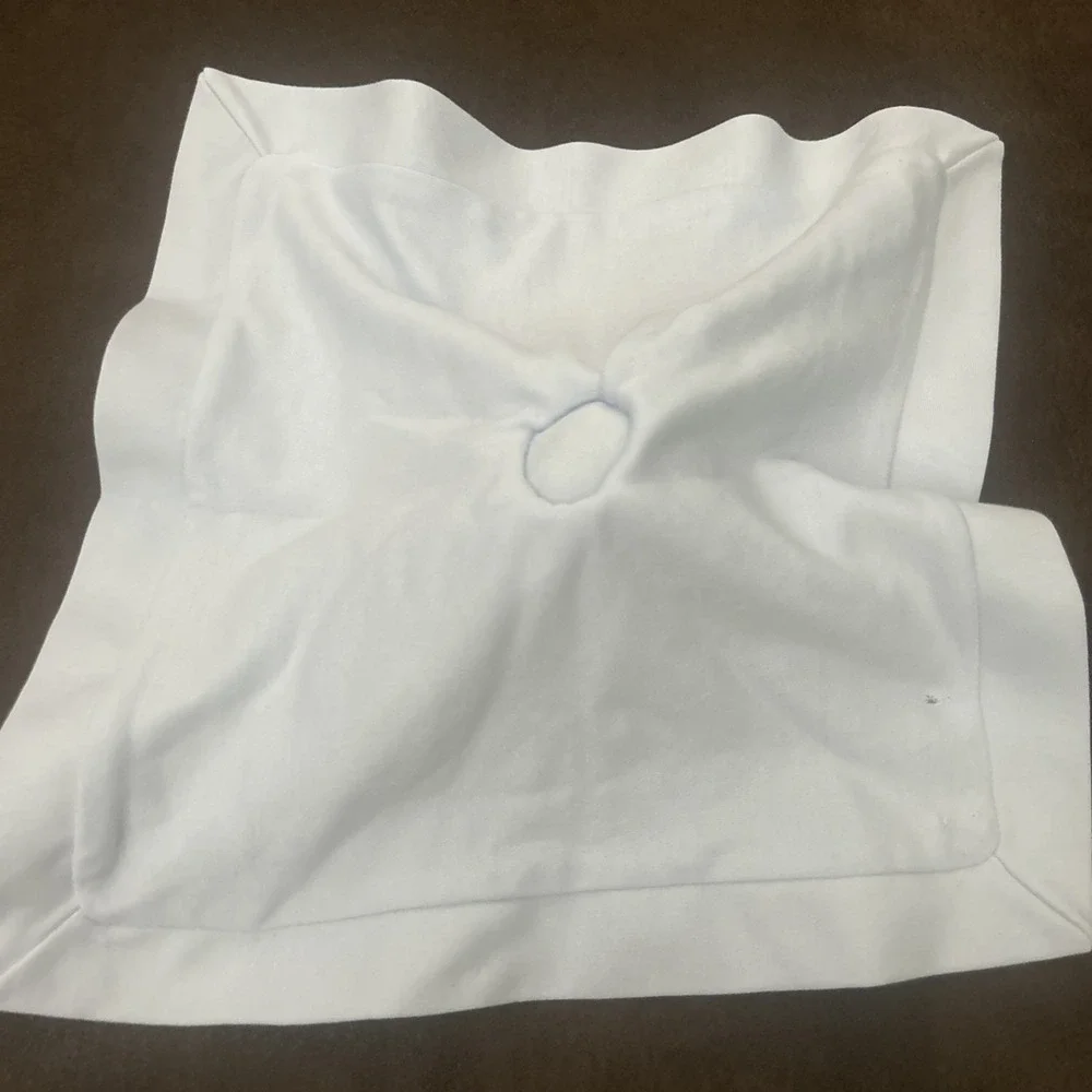 Polo Ralph Lauren Blue /White Teddy Bear Lovey Blanket Security 11x11